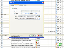 Advanced reminder (Message, Sound and E-mail).